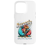Custodia per iPhone 15 Pro Max Jurassic Joy Baby Dinosaur Big Heart Cute Dino Art