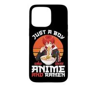 Custodia per iPhone 15 Pro Max Just A Boy Who Loves Anime E Ramen giapponese Noodle Bowl