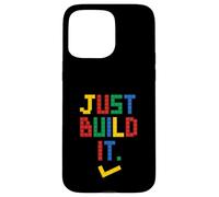 Custodia per iPhone 15 Pro Max Just Build It Master Builder Building Block Ragazzi Ragazze