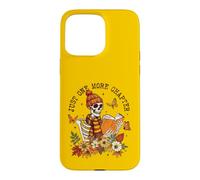 Custodia per iPhone 15 Pro Max Just One More Chapter Skeleton Reader Autunno Book Lover Autunno