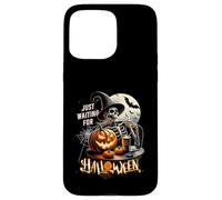 Custodia per iPhone 15 Pro Max JustWaiting For Halloween Scheletro Strega Zucca Fantasma