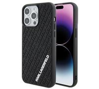 Custodia Karl Lagerfeld 3D in gomma multi logo, nera - iPhone 15 Pro Max