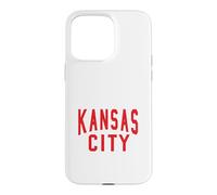 Custodia per iPhone 15 Pro Max Kc Rosso e Nero Kansas City Old School Throwback