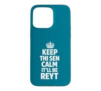 Custodia per iPhone 15 Pro Max Keep Calm the Yorkshire Way Testo bianco