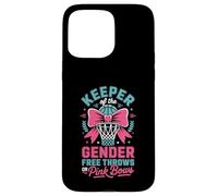 Custodia per iPhone 15 Pro Max Keeper of The Gender Reveal Free Throws or Pink Bows Party