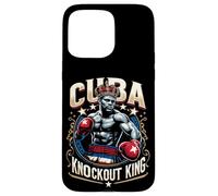 Custodia per iPhone 15 Pro Max King Cuba Crown Knockout di boxe cubano