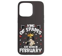 Custodia per iPhone 15 Pro Max King Of Spades Legend Born In February Birthday Poker Gnome