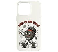 Custodia per iPhone 15 Pro Max King of the Coals Retro Cartoon BBQ Kettle Grill Grill