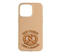 Custodia per iPhone 15 Pro Max Knot Tonight I Have A Headache Funny Food Pretzel Sarcastico