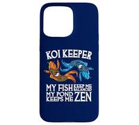 Custodia per iPhone 15 Pro Max Koi Keeper I miei pesci mi mantengono in equilibrio Il mio laghetto mi mantiene Zen