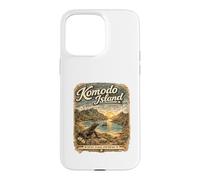 Custodia per iPhone 15 Pro Max Komodo Dragon Beach Retro Indonesia Viaggio