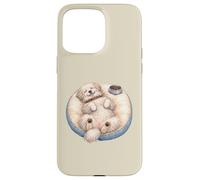 Custodia per iPhone 15 Pro Max Komondor - Cane rilassante, con cuccia per cani e mangime durante il sonno