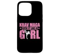 Custodia per iPhone 15 Pro Max Krav Maga Kick It Like a Girl Autodifesa con Stile