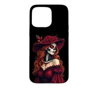 Custodia per iPhone 15 Pro Max La Catrina Mysterious Beauty Dia de los Muertos Farfalla