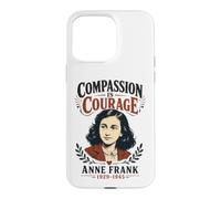Custodia per iPhone 15 Pro Max La compassione è coraggio Anne Frank 1929-1945