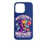 Custodia per iPhone 15 Pro Max La filosofia della citazione dei baffi oltre il bene e il male di Nietzsche
