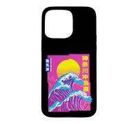 Custodia per iPhone 15 Pro Max La Grande Onda, Vaporwave Anime Estetica Glitch Giapponese