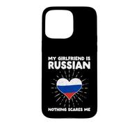 Custodia per iPhone 15 Pro Max La mia ragazza è russa nulla mi spaventa - Russia Heart