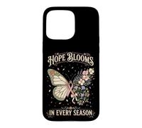 Custodia per iPhone 15 Pro Max La speranza fiorisce in ogni stagione Speranza della farfalla del cancro al seno