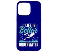 Custodia per iPhone 15 Pro Max La vita è migliore sott'acqua Immersioni subacquee Amante dell'oceano