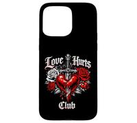 Custodia per iPhone 15 Pro Max L'amore fa male al club, design emo gotico