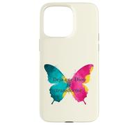 Custodia per iPhone 15 Pro Max Lascia che Dio ti trasformi una farfalla di cristiana