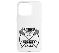 Custodia per iPhone 15 Pro Max LAX Lacrosse Giocatore Hockey Con Palline CAPRA Lacrosse