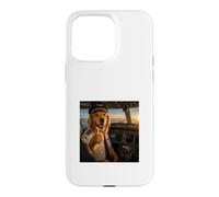 Custodia per iPhone 15 Pro Max Le turbolenze formano il carattere Golden Retriever Pilota