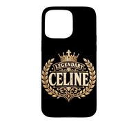 Custodia per iPhone 15 Pro Max Legendary Celine Royal Crown Crest Nome Grafico Personalizzato Regale