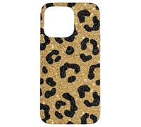 Custodia per iPhone 15 Pro Max Leopardo Animale Macchie Nero Glam Fashion Style Art