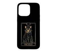 Custodia per iPhone 15 Pro Max LGBTQ Ally Tarocchi Card Pride Cat Rainbow Collar