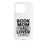 Custodia per iPhone 15 Pro Max Libro Mamma Amante Gatto Vivere In Capitoli Accogli