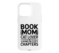 Custodia per iPhone 15 Pro Max Libro Mamma Amante Gatto Vivere In Capitoli Accogli