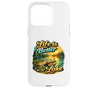Custodia per iPhone 15 Pro Max Life Is Better At The Lake Sunset Canoe Nature Vibes Graphic