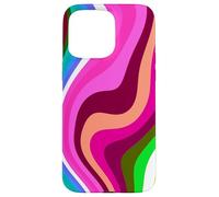 Custodia per iPhone 15 Pro Max Liquid Swirl Retro 60s 70s Aesthetic Indie Hippie Funky