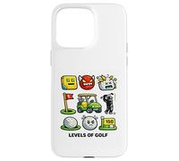 Custodia per iPhone 15 Pro Max Livelli divertenti del golf Detti divertenti sul golf Nerd geometrici