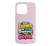 Custodia per iPhone 15 Pro Max Los Lunes non están preparados para Sofía humor frase