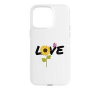 Custodia per iPhone 15 Pro Max Love Girasole Farfalla - Farfalle Girasoli