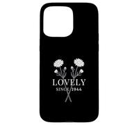 Custodia per iPhone 15 Pro Max Lovely Since 1944 - Compleanno floreale vintage con margherite