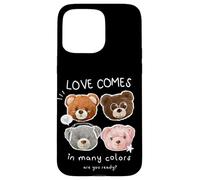 Custodia per iPhone 15 Pro Max Lovely Teddy Bears Quotes of the Day Illustration Graphic