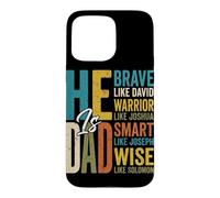Custodia per iPhone 15 Pro Max Lui è papà cristiano papà retrò benedetto padre dio Gesù Papa