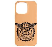 Custodia per iPhone 15 Pro Max Lunga vita alle donne cattive motociclista motociclista umorismo