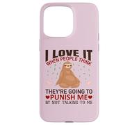 Custodia per iPhone 15 Pro Max Maglietta con scritta in inglese "I Love It When People Think Sloths Lover", idea regalo