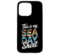 Custodia per iPhone 15 Pro Max Maglietta da giorno «This Is My Sea Day», divertente da abbinare alla famiglia