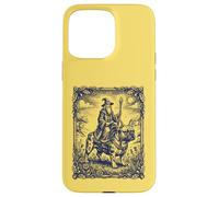 Custodia per iPhone 15 Pro Max Mago Cavalcando Bulldog Francese Fantasy Art