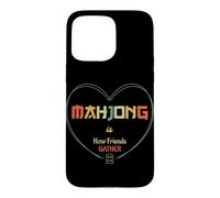 Custodia per iPhone 15 Pro Max Mahjong è come gli amici raccolgono sociale gioco notte retrò