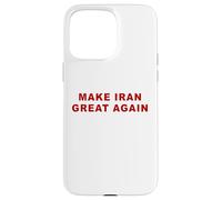 Custodia per iPhone 15 Pro Max Make Iran Great Again - Minimal Text White & Red