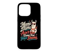 Custodia per iPhone 15 Pro Max Mamma lama No Time For Drama Joke Llama Humor