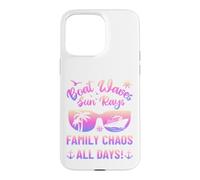 Custodia per iPhone 15 Pro Max Matching Family Boat Waves Sun Rays Family Chaos All Days