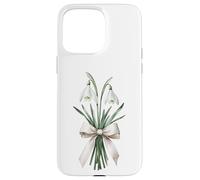 Custodia per iPhone 15 Pro Max Mazzo di fiori bucaneve mese di nascita gennaio
